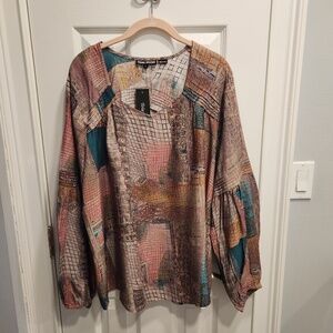New With Tags Tolani Blouse / Top Multicolor Size Large